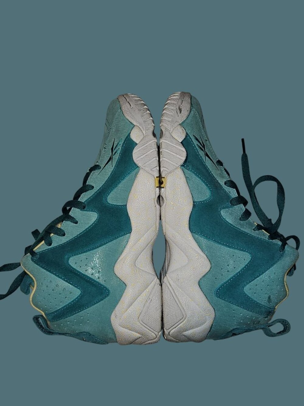 Reebok Kamikaze Teal Blue Suede Sneakers Men Size 8 - Picture 4 of 10